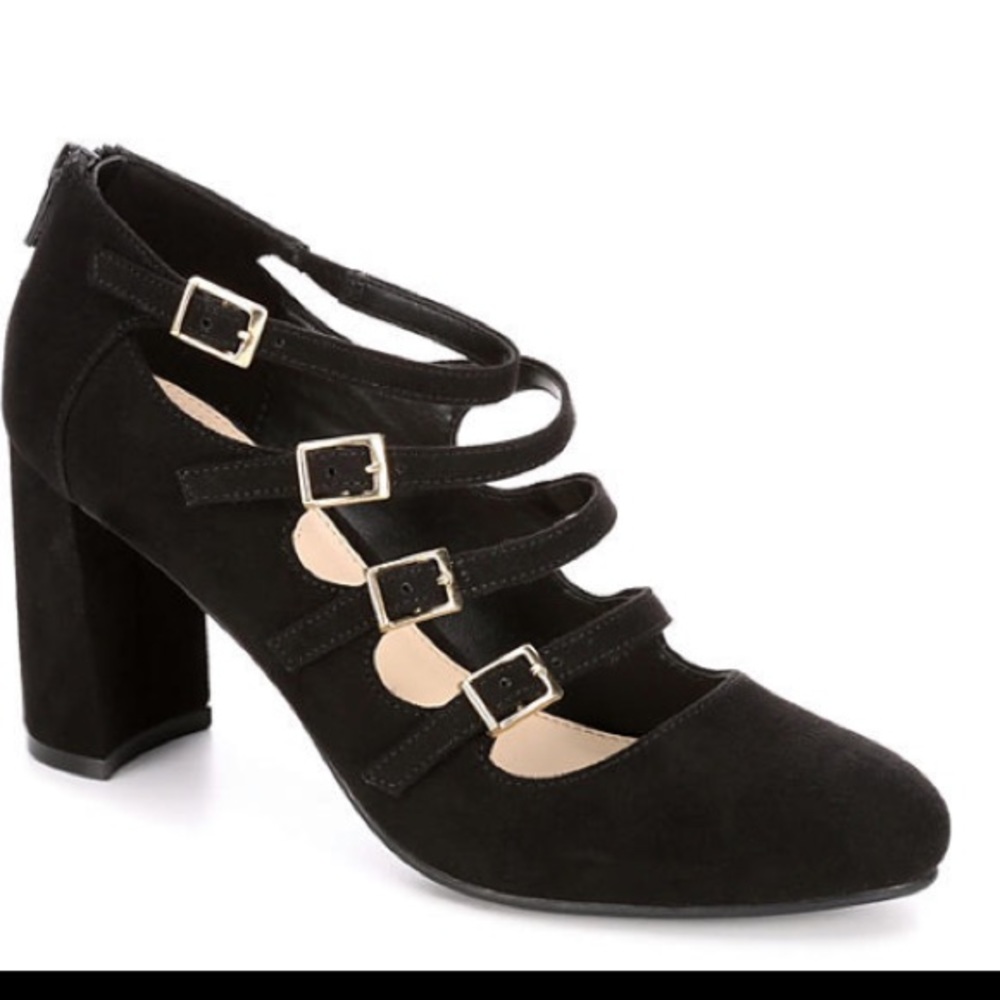 Lauren Blackwell suede heels size 8 black